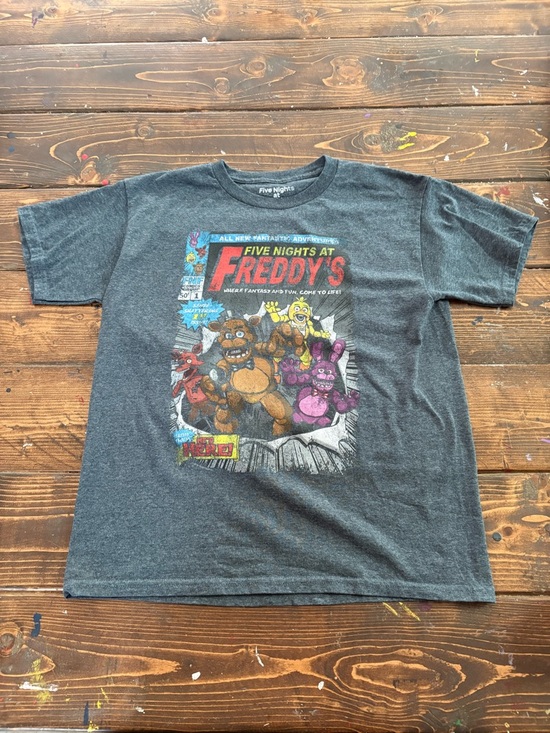 Vintage Other - **FIVE NIGHTS AT FREDDY’S** Kids Graphic Tee - Charcoal VINTAGE MEDIUM M